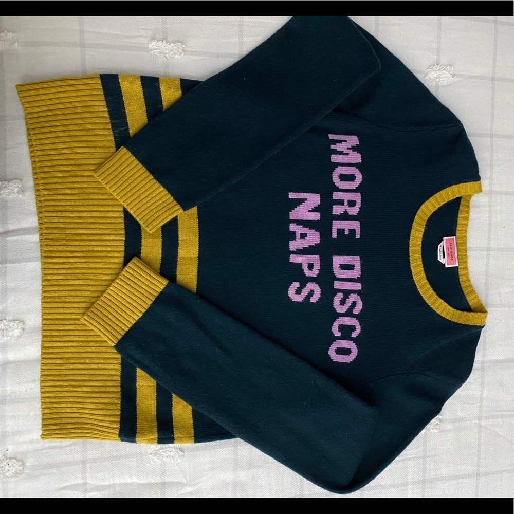 Kate spade Sweater, sizeM, green/yellow color good condition.